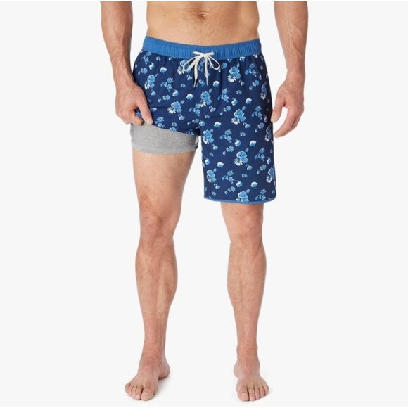 New FAIR HARBOR The Anchor Swim Trunks in Blue Beach Floral XXL - Picture 3 of 14